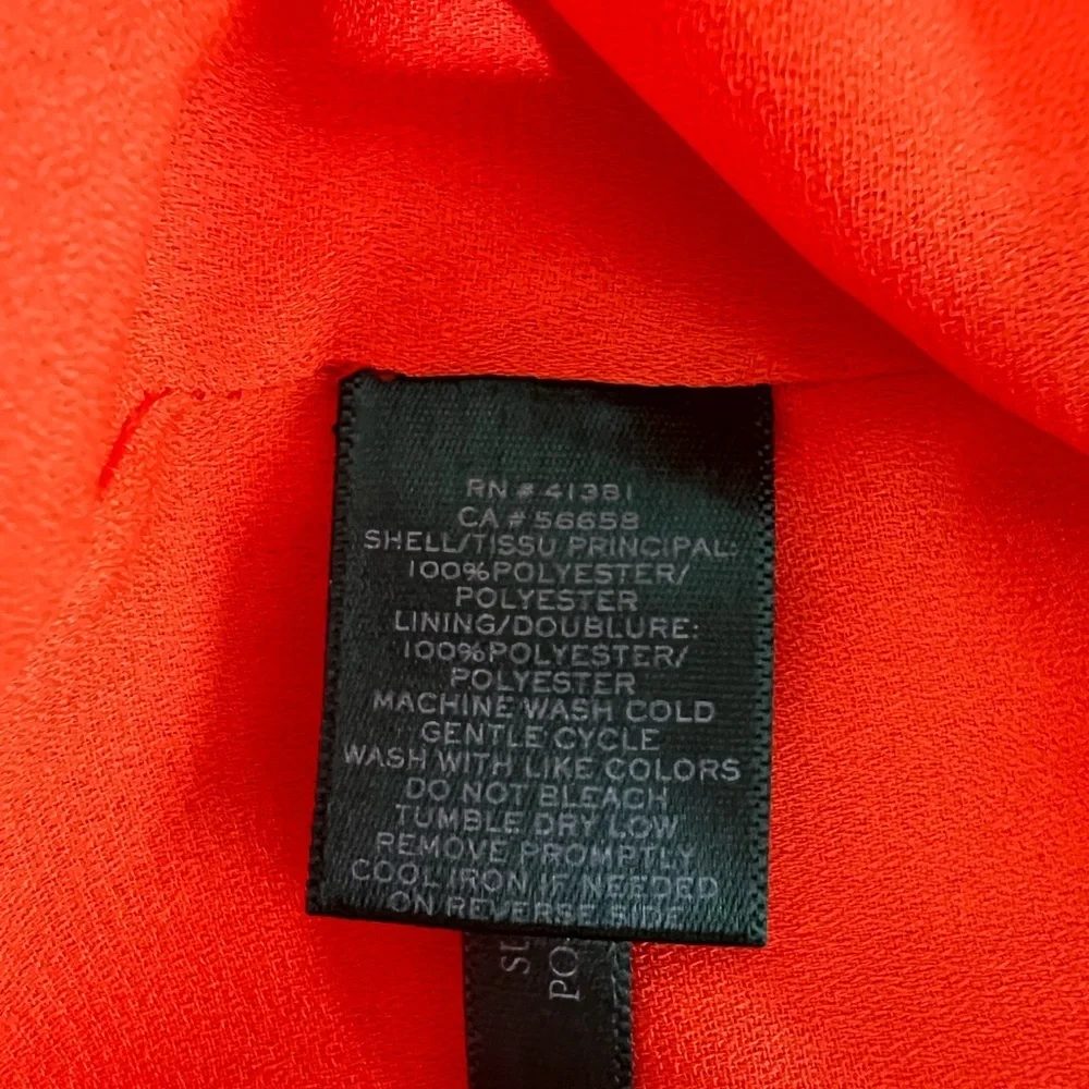 Lauren Ralph Lauren Vienna Dress Orange Size 6 Sleeveless Pockets EUC